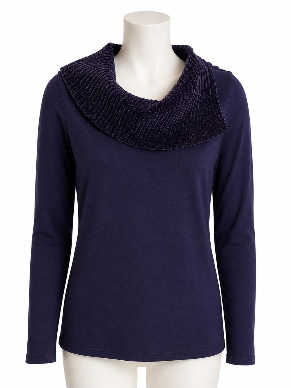 Chico’s Women's Navy Cowl Neck Sweater Size Small